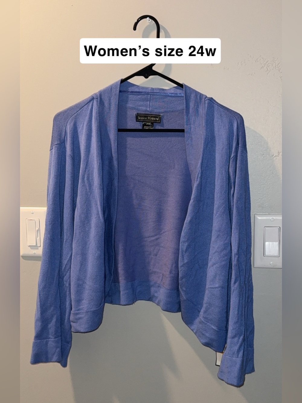 Lavender Open-Front Women's Cardigan Sweater